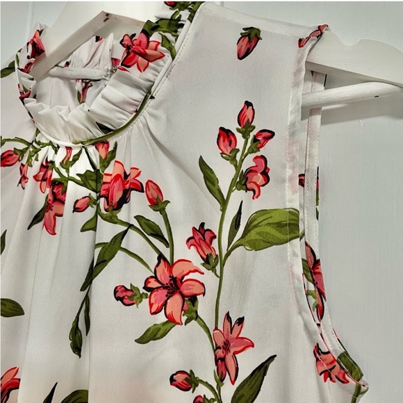 Ann Taylor Floral High Neck Top - Picture 2 of 7